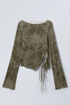 TOP MIT SEITLICHER BINDUNG|Weekday Cheap