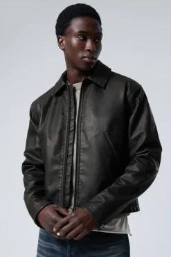 VERKÜRZTE KUNSTLEDERJACKE|Weekday New