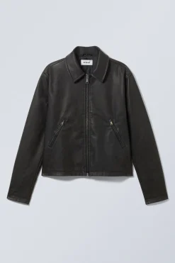 VERKÜRZTE KUNSTLEDERJACKE|Weekday New