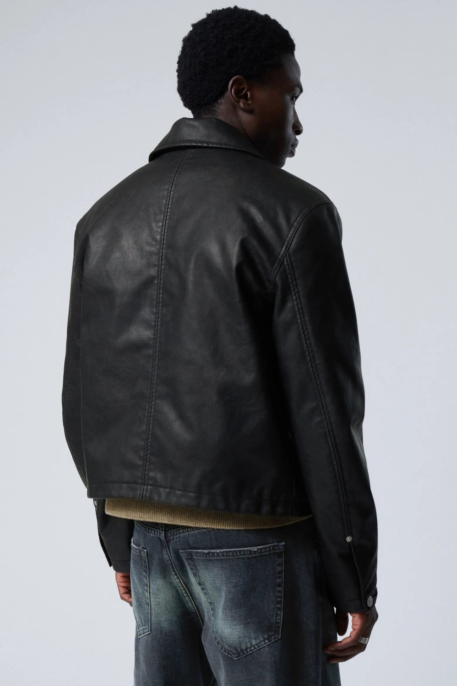 VERKÜRZTE KUNSTLEDERJACKE|Weekday New