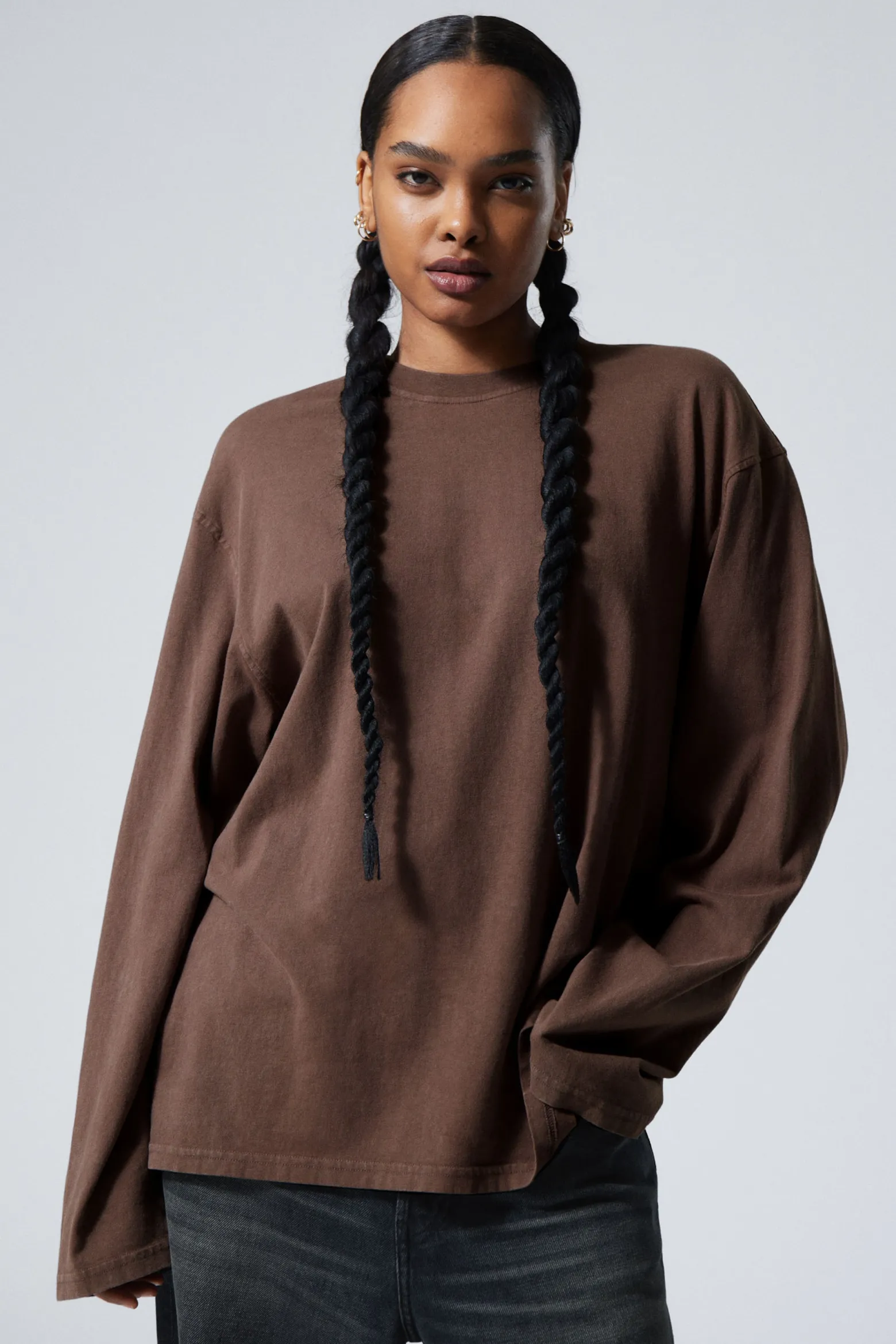 WEICHES LANGARMOBERTEIL IN OVERSIZED-PASSFORM|Weekday Online