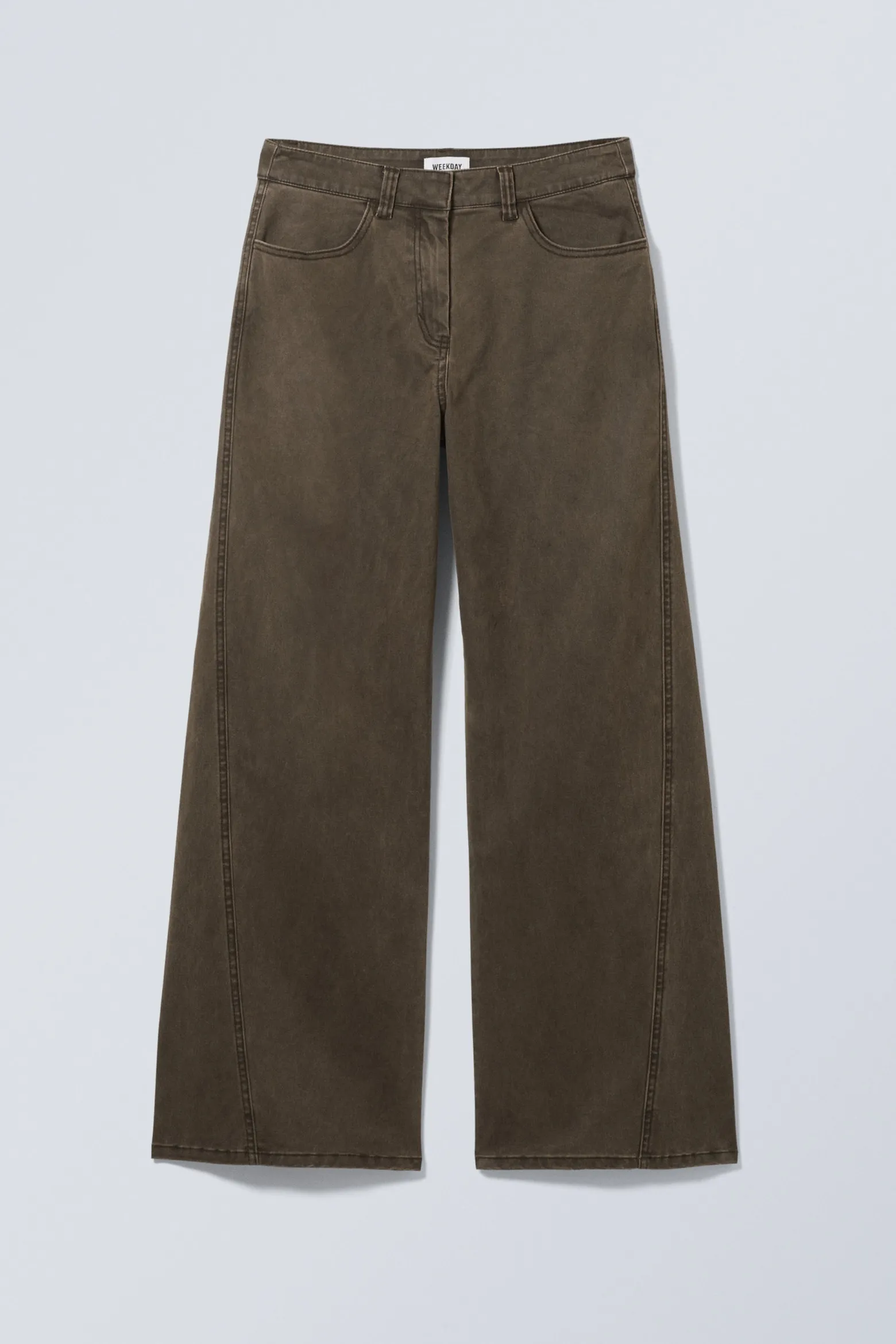 WEITE BAUMWOLLHOSE IN WASHED-OPTIK|Weekday Store