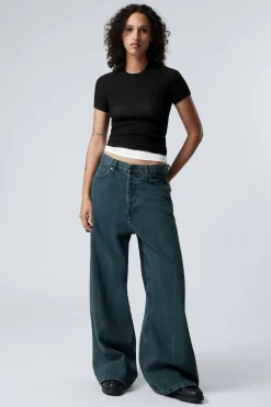 WEITE ZIMMERMANNSJEANS MIT NORMALER TAILLE|Weekday Best