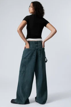 WEITE ZIMMERMANNSJEANS MIT NORMALER TAILLE|Weekday Best