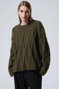 ZOPFSTRICKPULLOVER MIT LOCKERER PASSFORM|Weekday Flash Sale