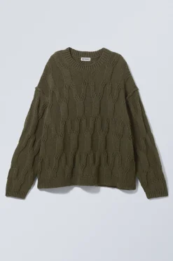 ZOPFSTRICKPULLOVER MIT LOCKERER PASSFORM|Weekday Flash Sale